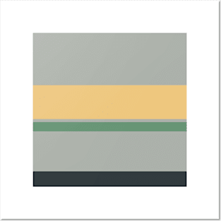 An exquisite concoction of Greyish, Onyx, Slate Green, Pale Olive Green and Sand stripes. Posters and Art